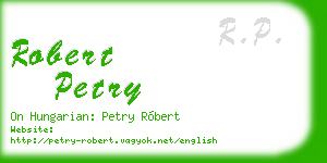 robert petry business card